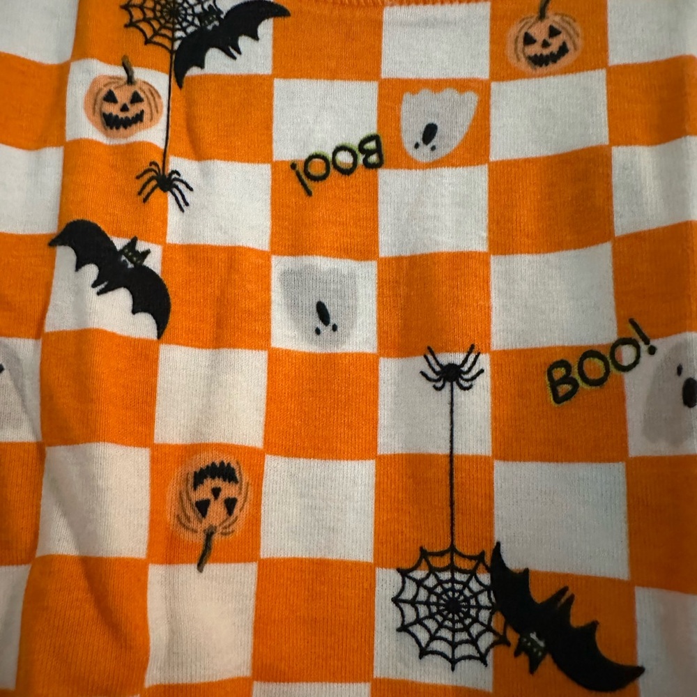 Old Navy Orange and White Checkered Kids Pajama Set - Picture 4 of 4